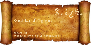 Kuchta Ágnes névjegykártya